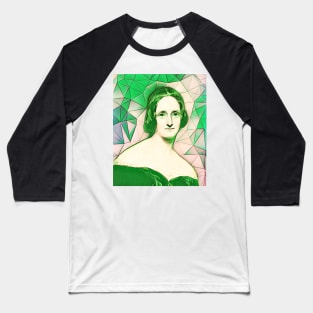 Mary Shelley Green Portrait | Mary Shelly Artwork 8 Baseball T-Shirt